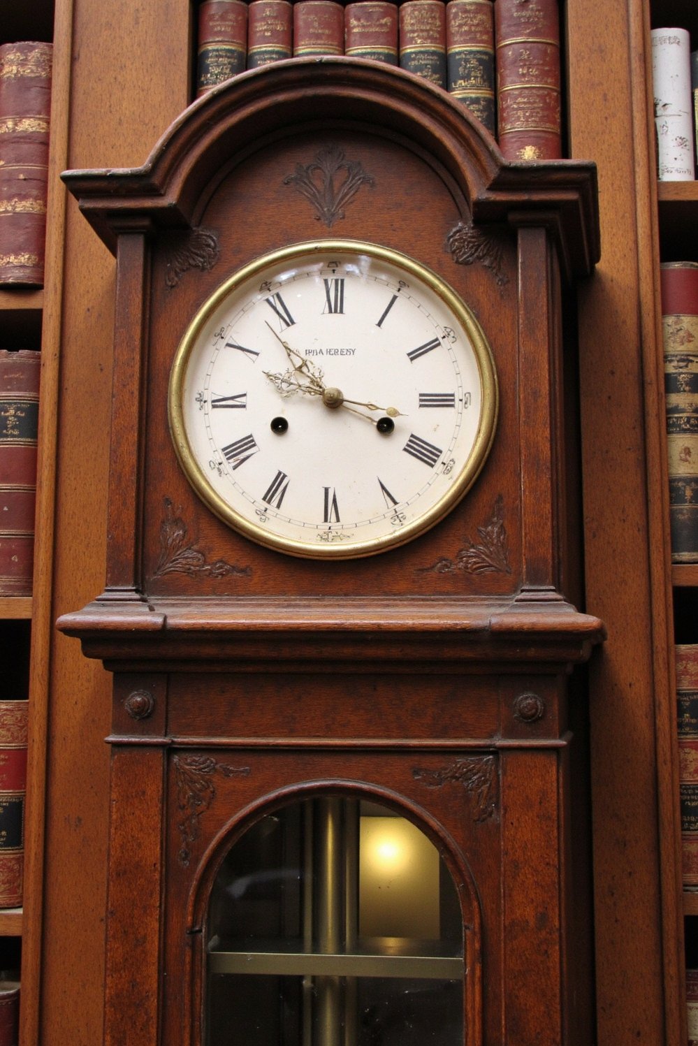 grandfather clock examples - Elegant Grandfather Clock in Formal Library