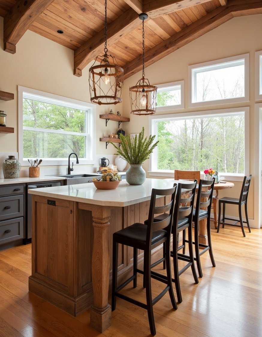 kitchen island ideas - Rustic Kitchen Island: Warm & Inviting Classic Kitchen - This rustic kitchen island is my dream! Reclaimed...