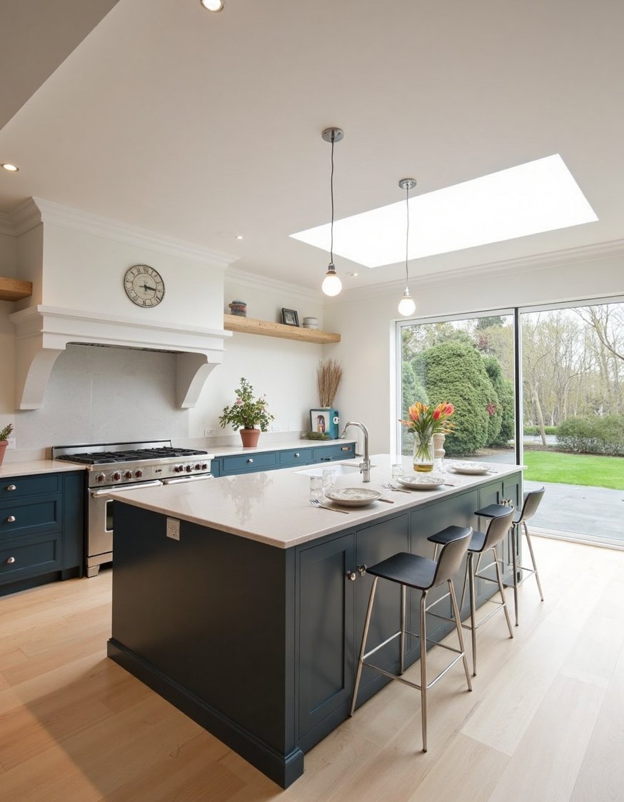 kitchen island ideas - Large Kitchen Island with Built-in Range & Oven - This large kitchen island is a chef's dream!...