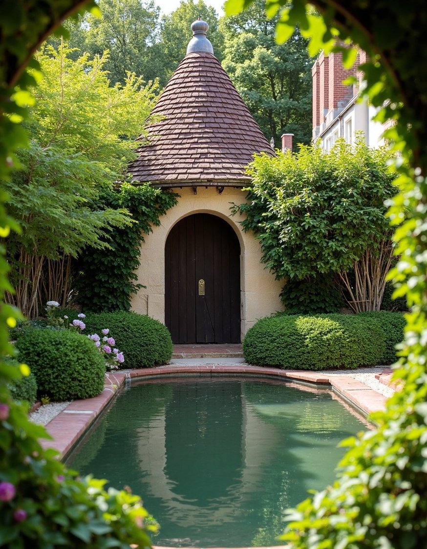 European Style Backyard - Romantic French Garden: Grotto & Tranquil Pond - Discover a romantic French garden escape. A hidden...
