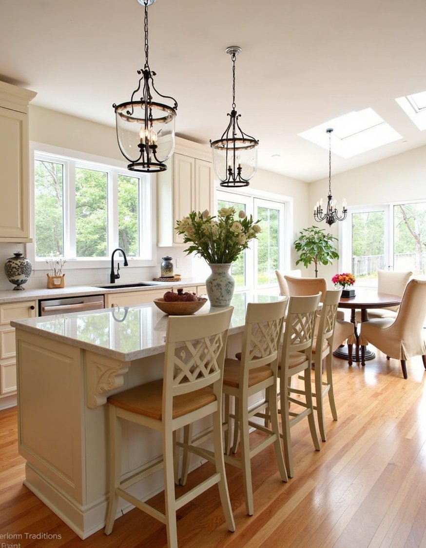 Heirloom Traditions Paint Makeover - Rustic Farmhouse Kitchen: Heirloom Traditions Charm - Farmhouse kitchen makeover! This rustic kitchen features a...