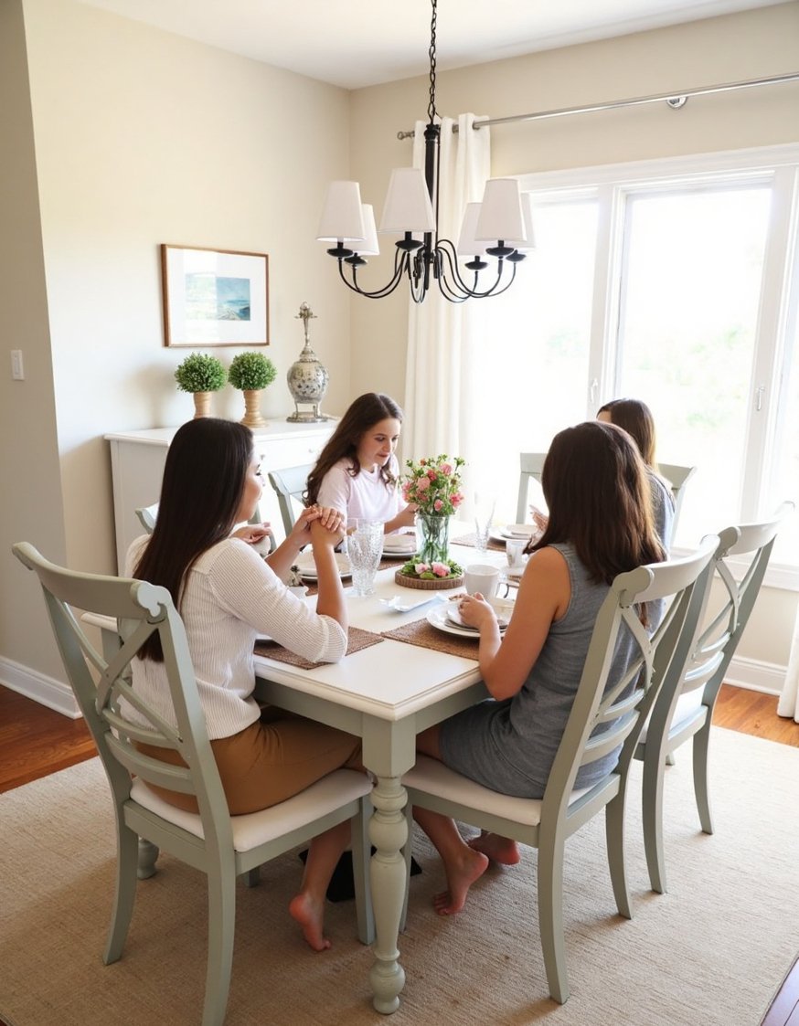 Heirloom Traditions Paint Makeover - Warm Family Gatherings: Heirloom Traditions Dining Room - Family time around a beautifully painted table. This...