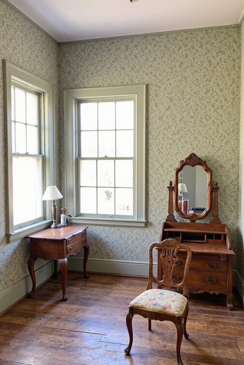 green bedroom ideas - Vintage-Inspired Sage Green Bedroom: Timeless Elegance - Create a calming green bedroom retreat. I love...