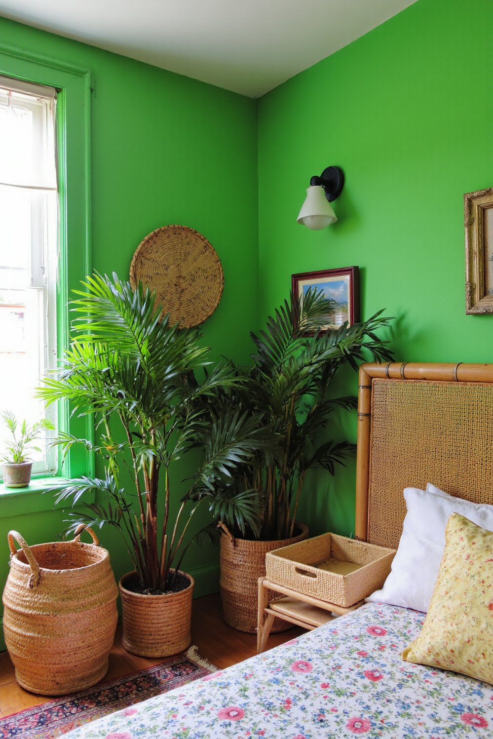 green bedroom ideas - Tropical Green Bedroom: Energetic and Refreshing - Escape to a tropical green bedroom. Bright, sunny...