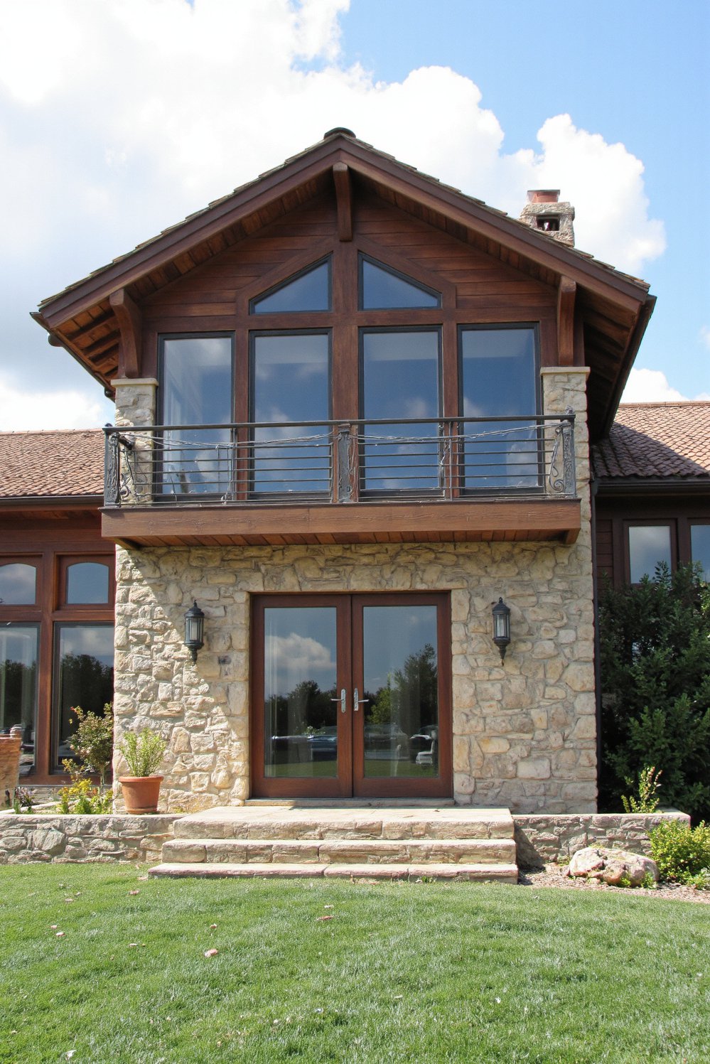 Italian villas exteriors - Modern Stone and Wood Tuscan Villa - Contemporary design with natural materials…