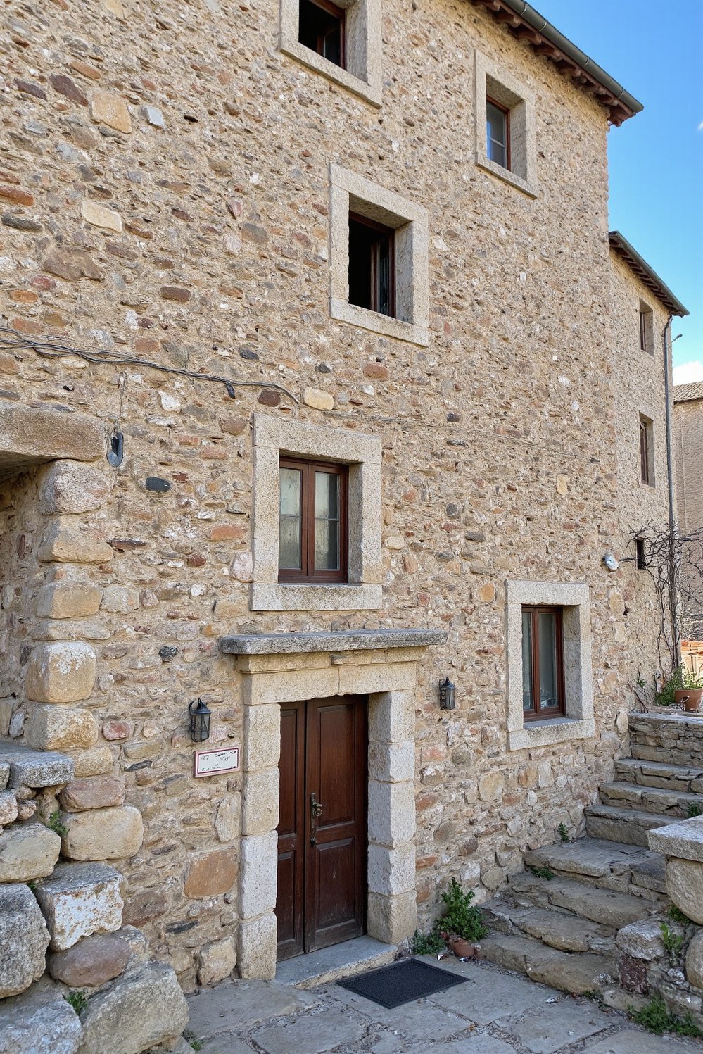 Italian villas exteriors - Majestic Italian Stone Villa: Timeless Rustic Beauty - Large stone villa with historic charm…