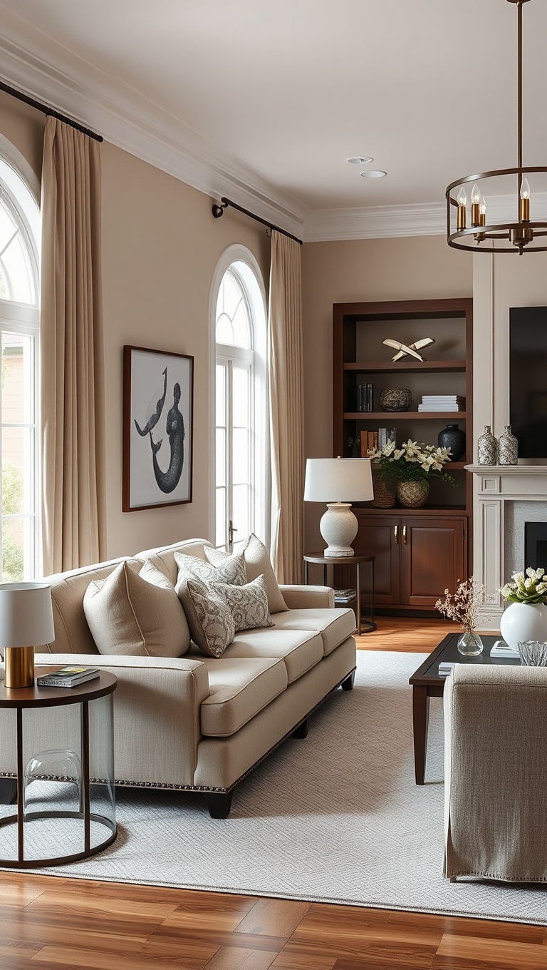 20 Inspiring Ideas for Your Dream Transitional Living Room - Harmonizing Tradition and Modernity with a Neutral Color Scheme