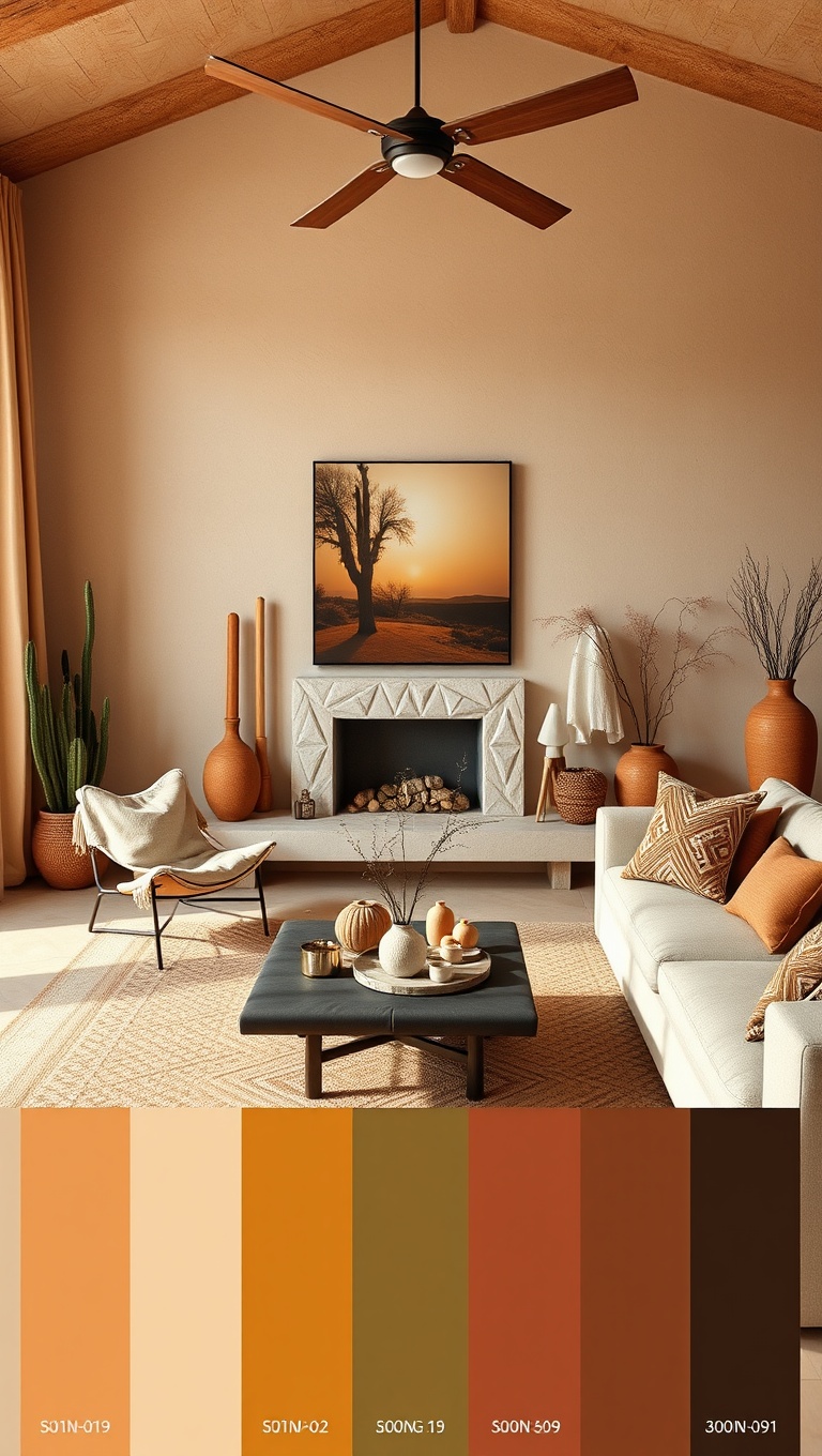 20 Stunning Ideas for Desert-Inspired Living Rooms - 1. Warm Earthy Color Palettes