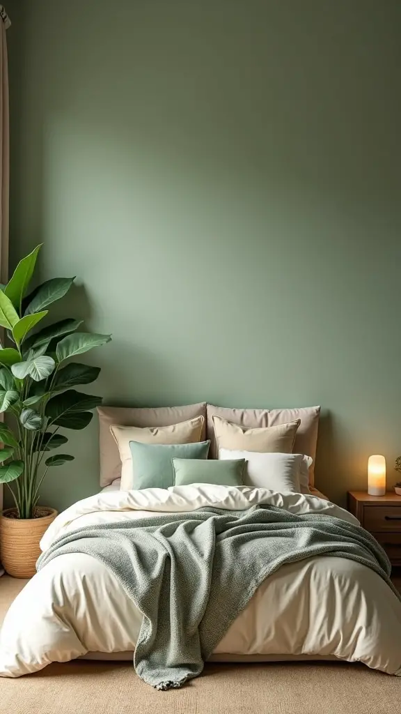 sage green wall design