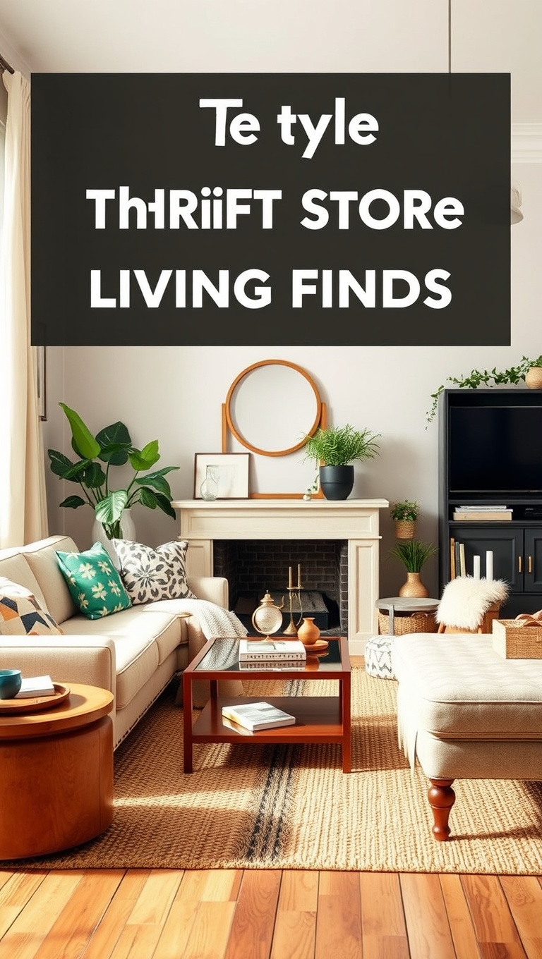 25 Creative Ideas for Budget-Friendly Living Rooms That Wow! - 1. Unearth Hidden Gems at Thrift Shops