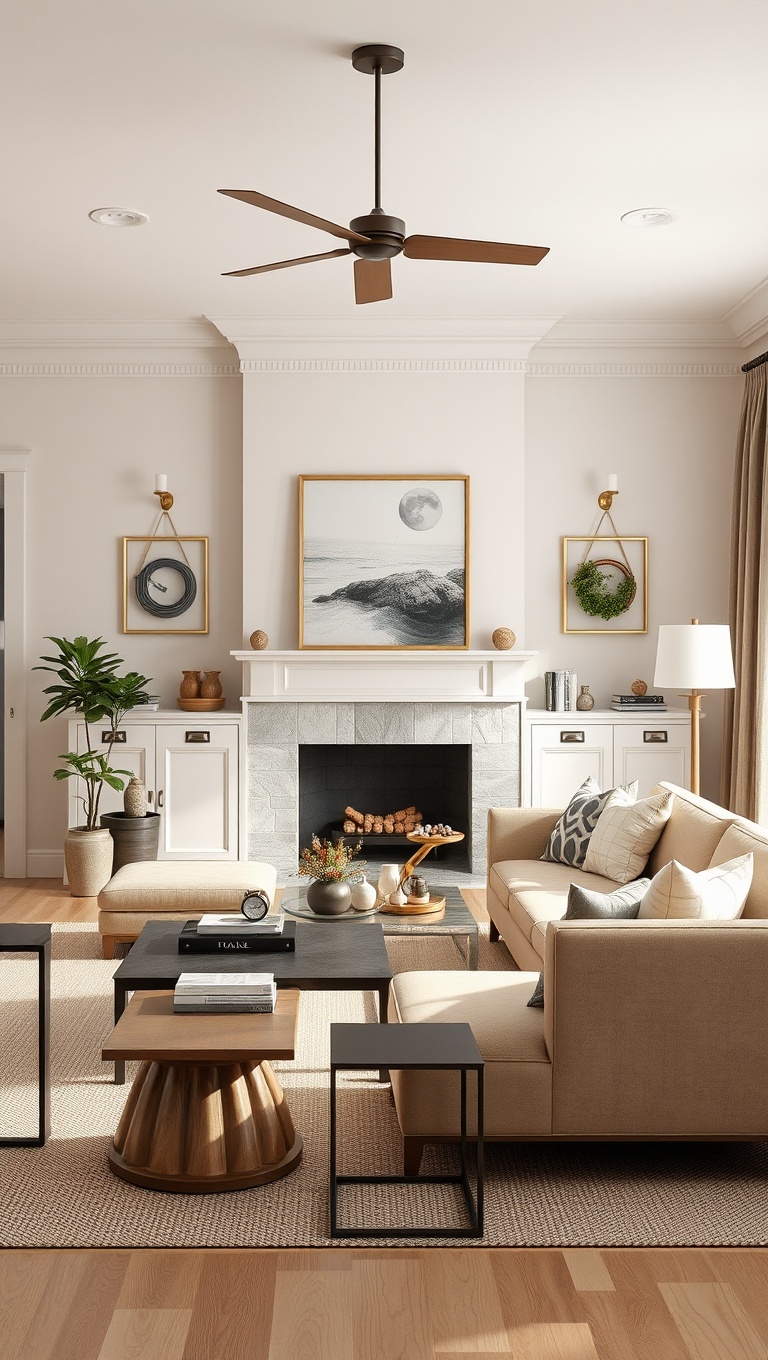 25 Stunning Ideas to Transform Your Transitional Living Room - 1. Harness the Serenity of Neutral Shades