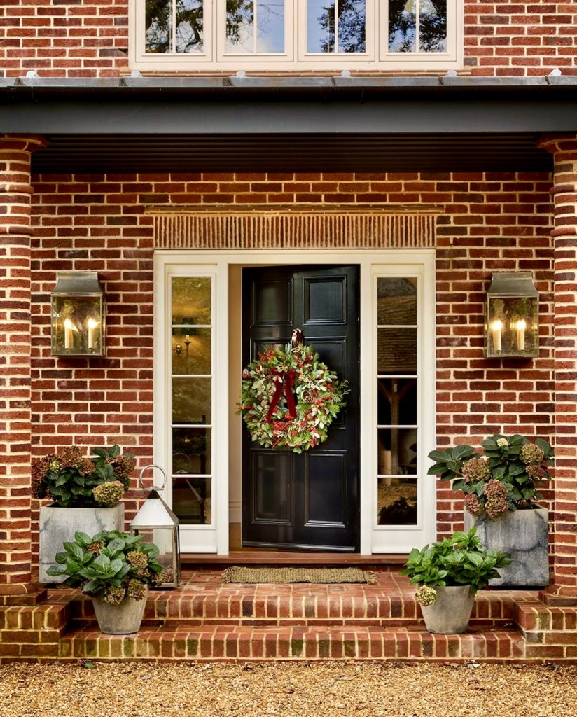 Classic red ribbon wreath