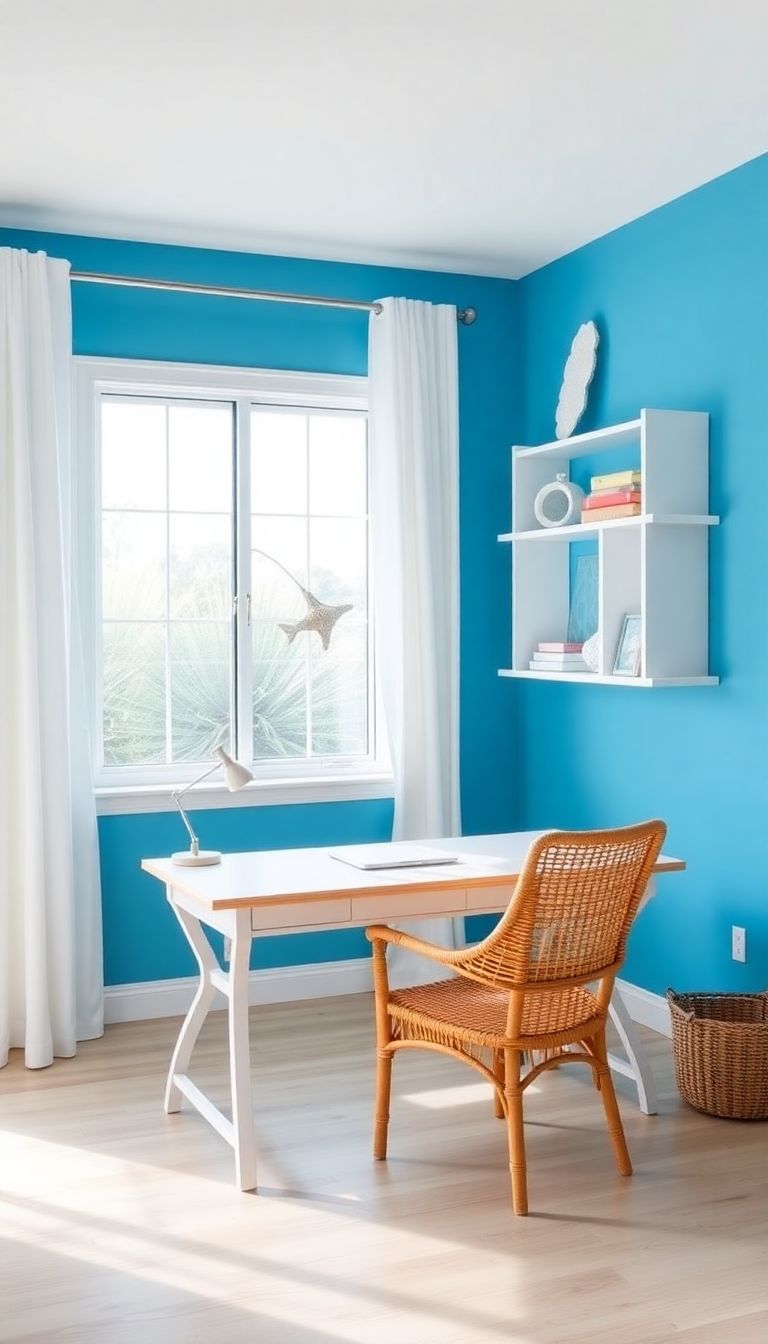 Light blue accent walls