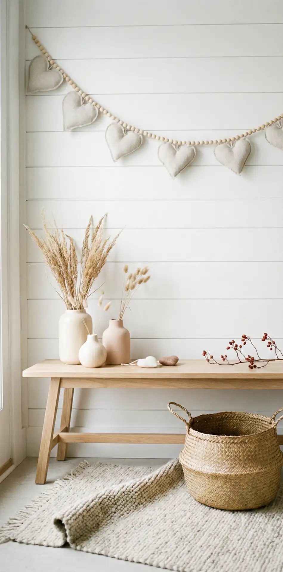 Soft Neutral Valentine Entryway 1
