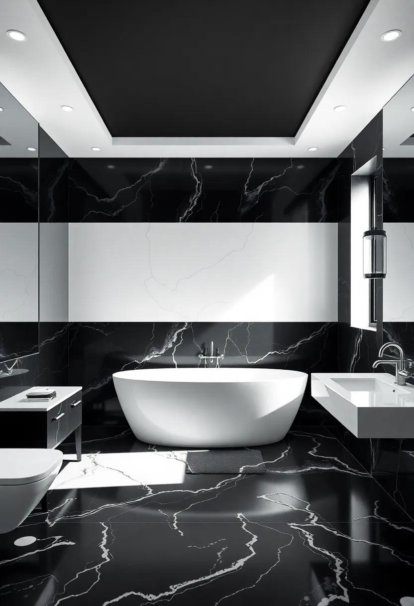 Timeless Elegance: Designing a Sophisticated Black and White Luxury Bathroom