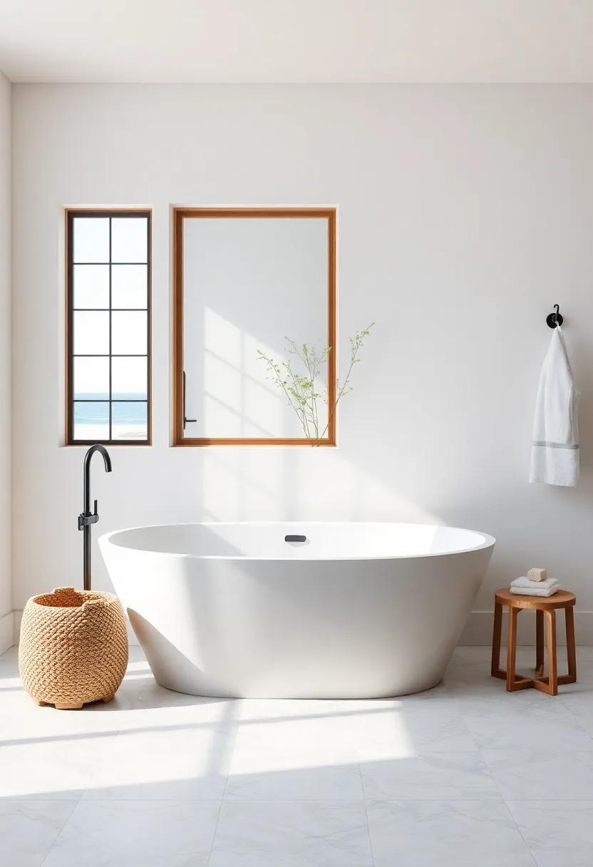 Embrace Serenity: Designing a Coastal Bathroom Featuring a Freestanding Tub Embrace Serenity: Designing a Coastal Bathroom Featuring a Freestanding Tub