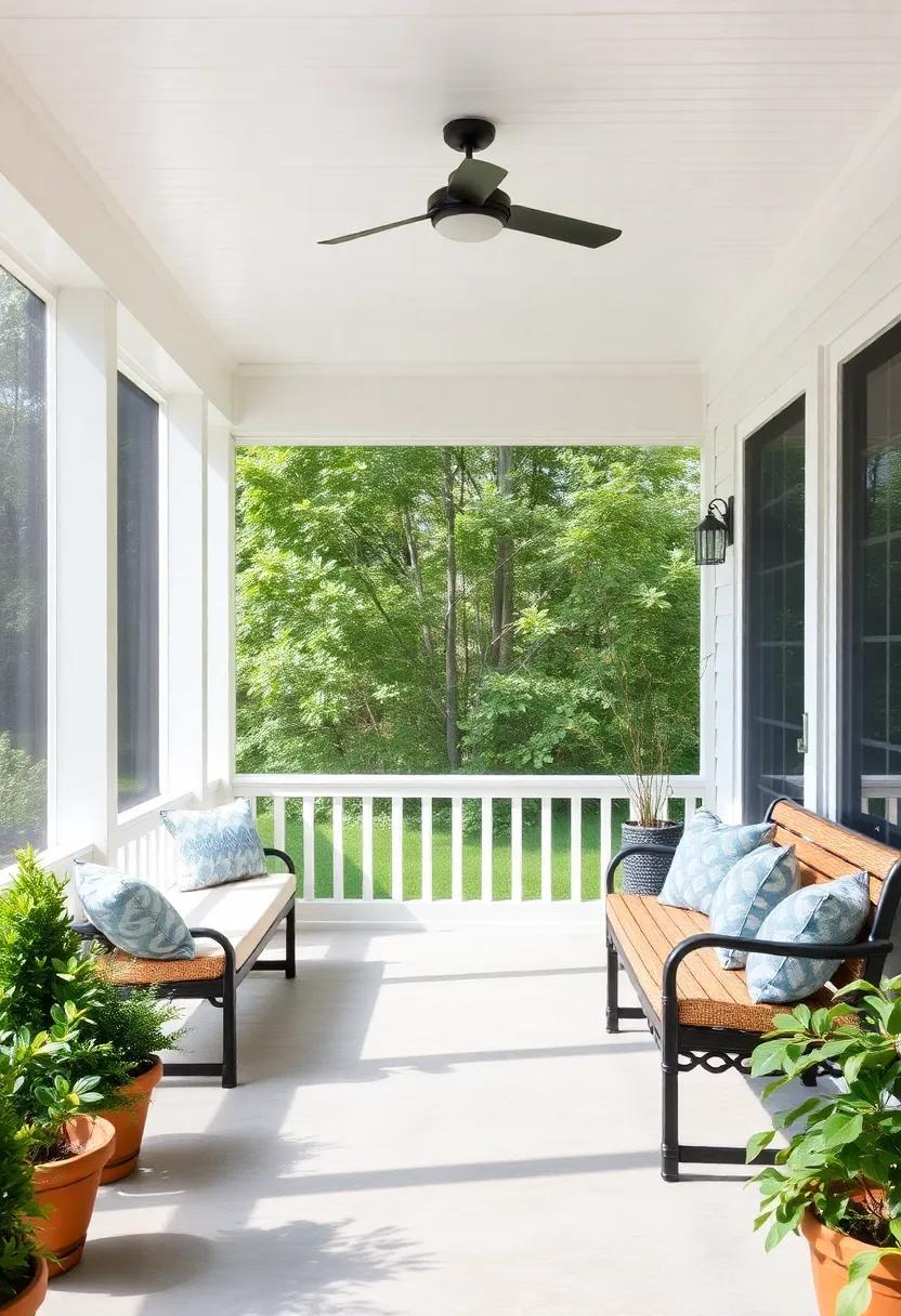 Transform Your Outdoors: Embrace Comfort with a Screened Porch and Bench Seating Transform Your Outdoors: Embrace Comfort with a Screened Porch and Bench Seating