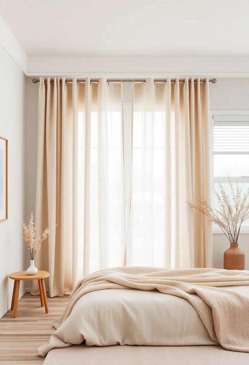 Embrace Serenity: Inspiring Bedroom Curtain Ideas in Soothing Neutral Tones