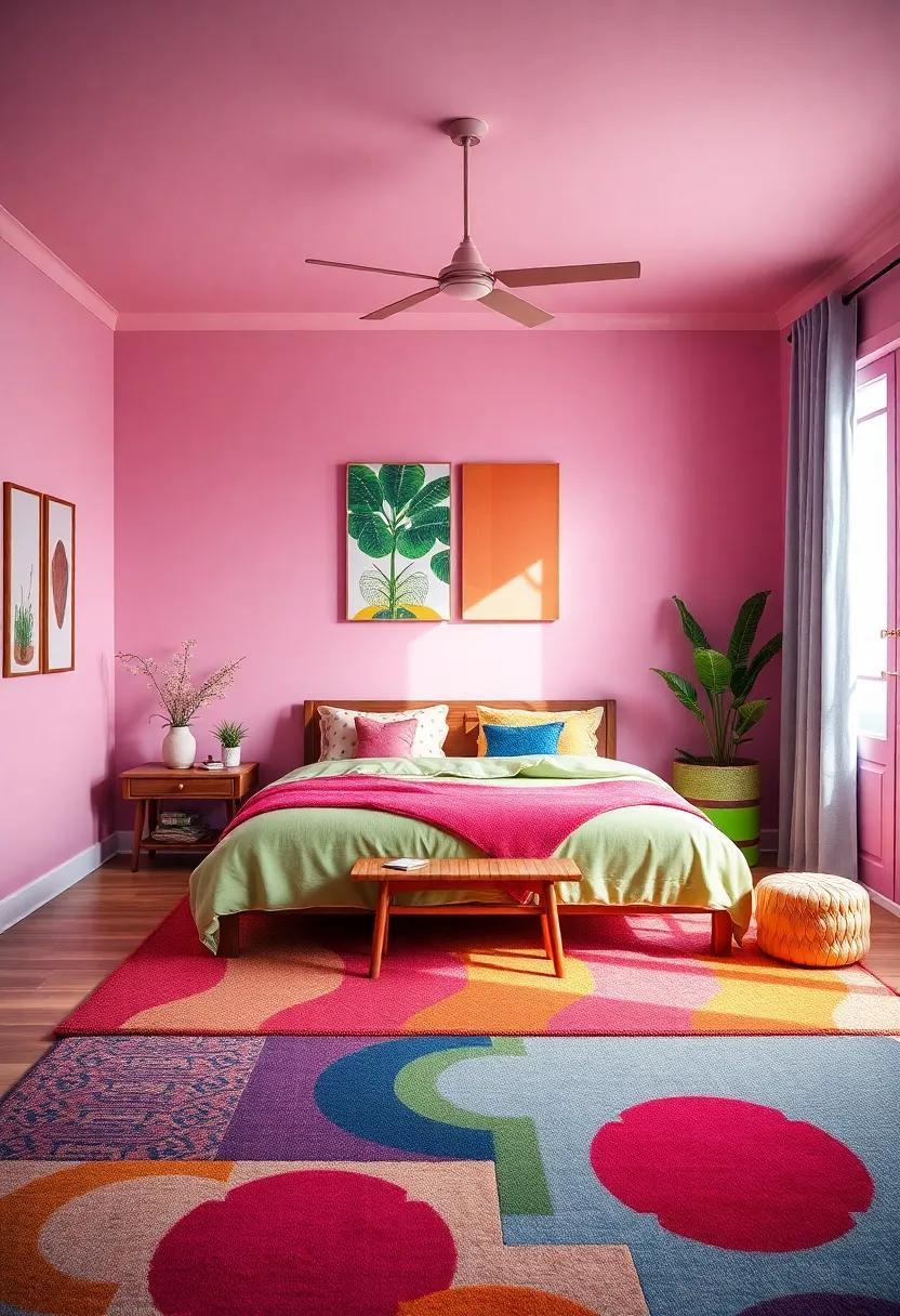 Vibrant Harmony: Designing an Eclectic Bedroom with a Colorful Fusion