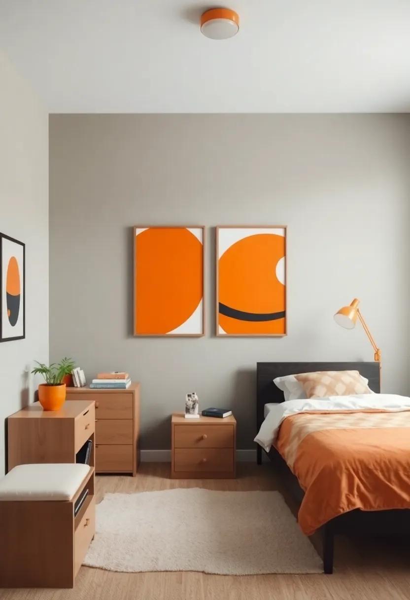 27 Inspiring Ideas for a Tangerine and Black Boys’ Teen Room Transformation