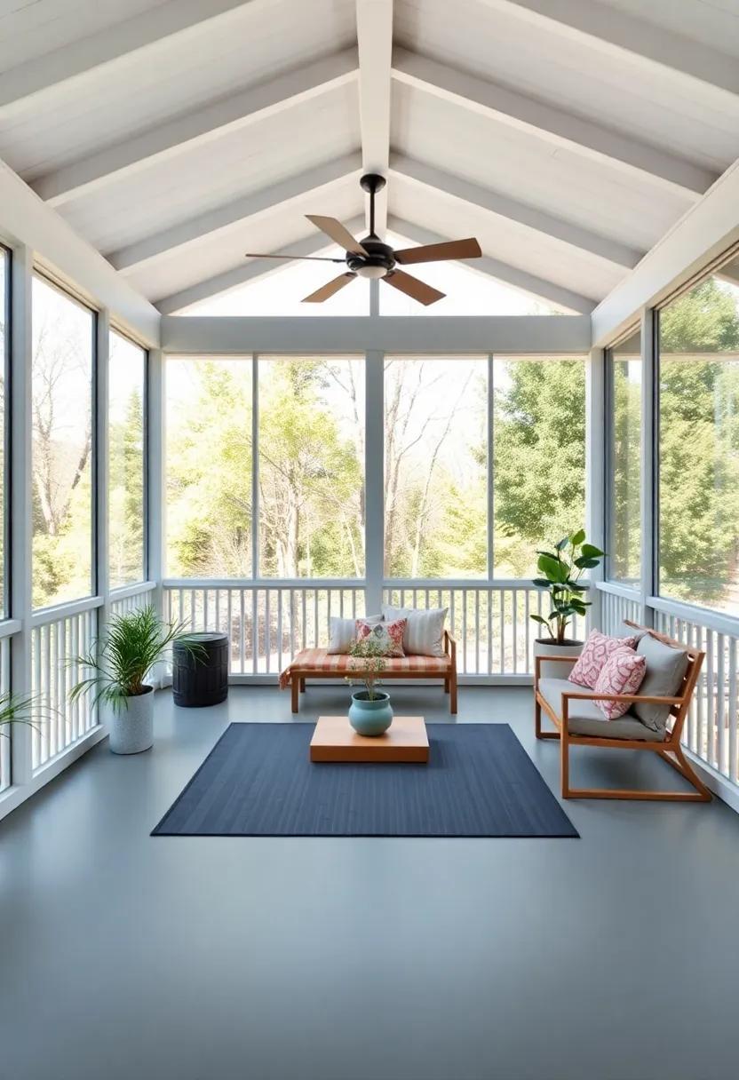 25 Tranquil Ideas for Creating Your Perfect Screened Porch for Yoga and Meditation