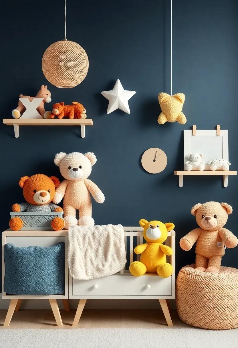 25 Adorable Boys Nursery Ideas Featuring Plush Toy Displays for Every Little Dreamer
