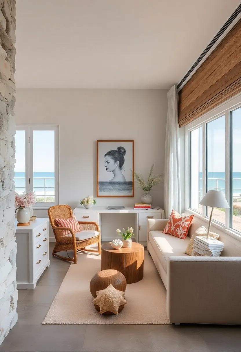 25 Inspiring Coastal Home Offices Adorned with Beautiful Seashell Decor 25 Inspiring Coastal Home Offices Adorned with Beautiful Seashell Decor