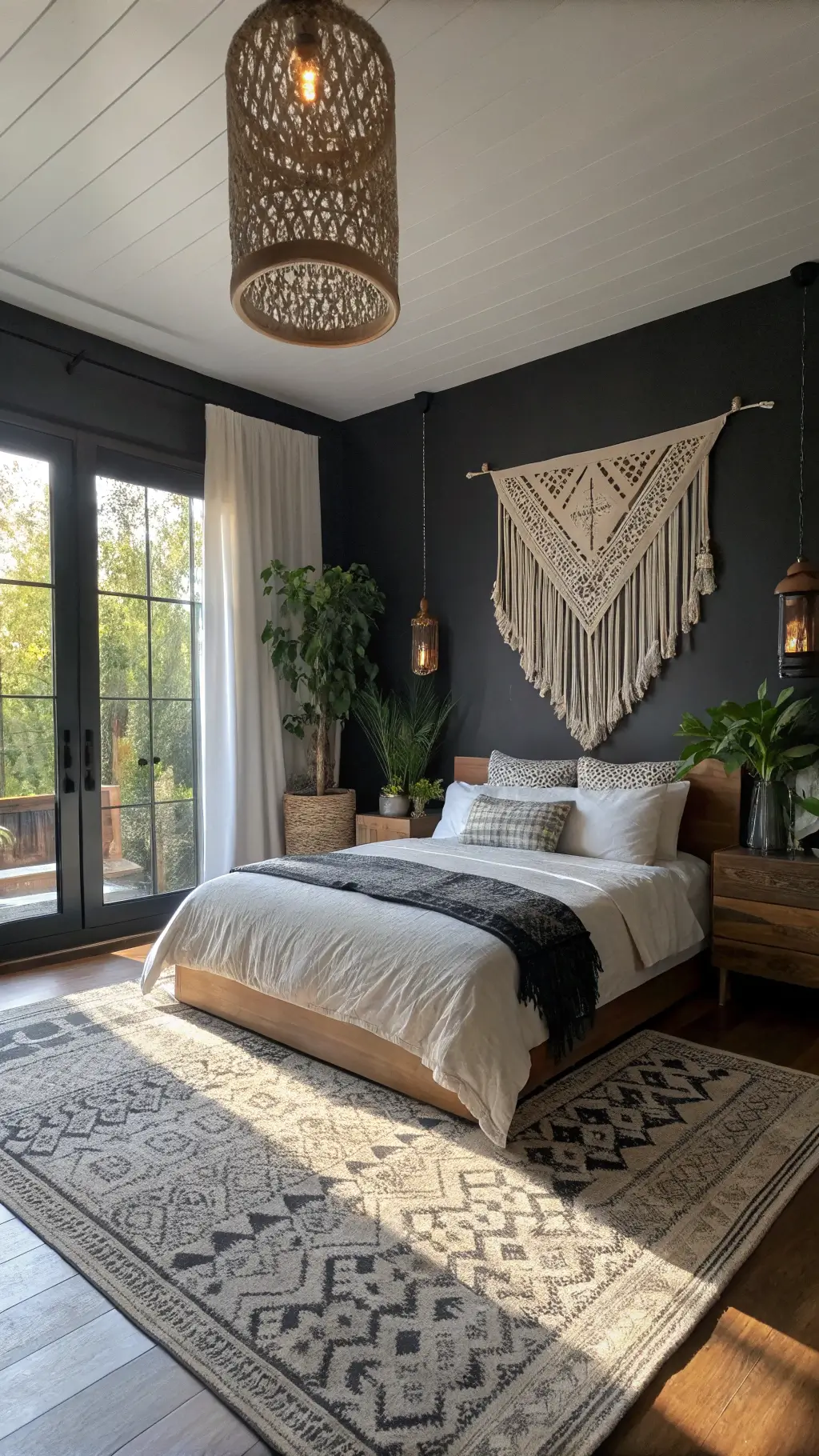 Black Boho Bedroom