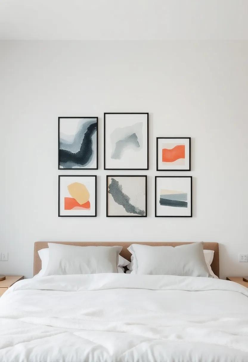 Integrative Art Frames: Hang⁢ a series‌ of small abstract pieces within several frames to create ⁣a gallery wall​ that ⁢feels both​ curated and‌ dynamic