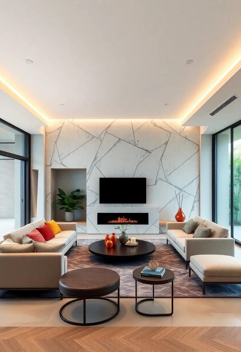 Futuristic lines: ⁤Push the boundaries of design with sharp,‍ futuristic lines and shapes that give your living room a ⁤cutting-edge vibe