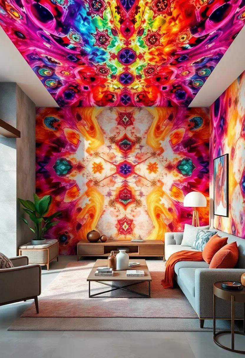 Kaleidoscope Visions: Transform your walls ‌into a mesmerizing‌ kaleidoscope of colors‍ and shapes⁤ that bring joy and vibrancy into ‍your ⁢home