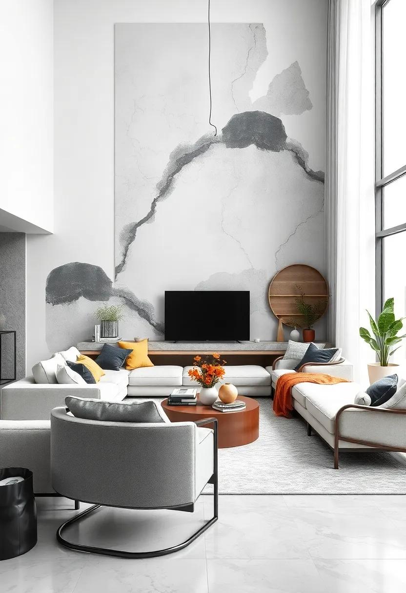 Minimalist Monochrome: Embrace simplicity with monochromatic designs that provide a sleek, modern touch while allowing your furniture to shine