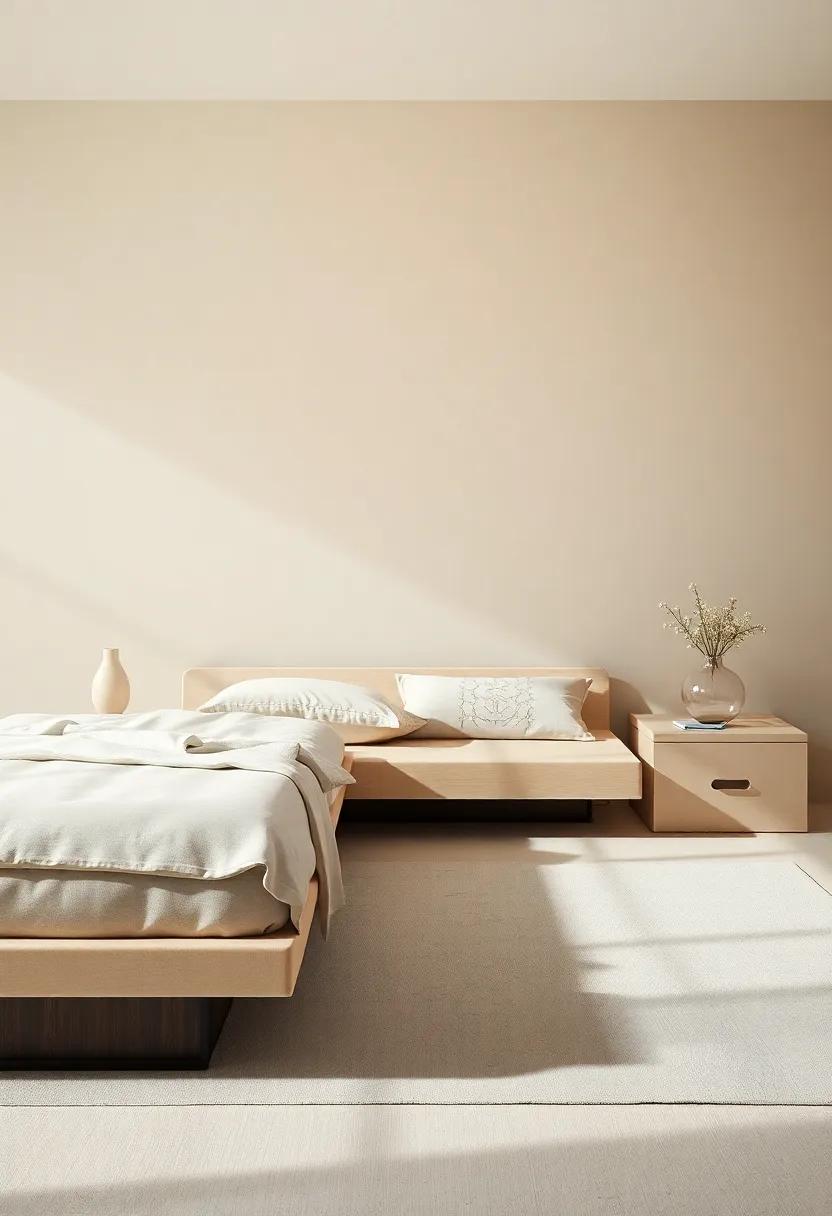 The Minimalistic Zen: A designed-for-mindfulness adjustable bed that promotes a serene sleep experience with subtle earth tones and easy-to-use mechanical controls