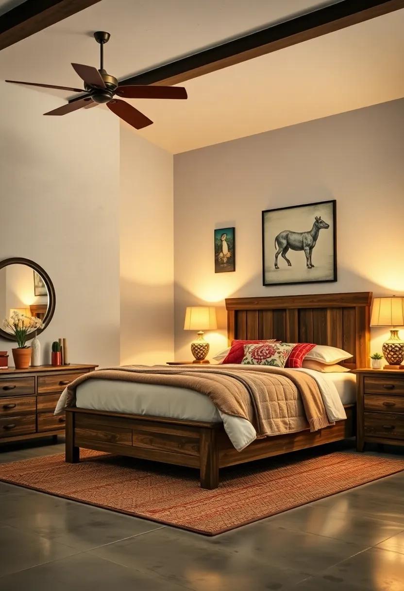 Rustic Retreat Collection: Bring the warmth of the countryside indoors with this rustic furniture set that combines weathered wood finishes with metal accents for a charming, laid-back look