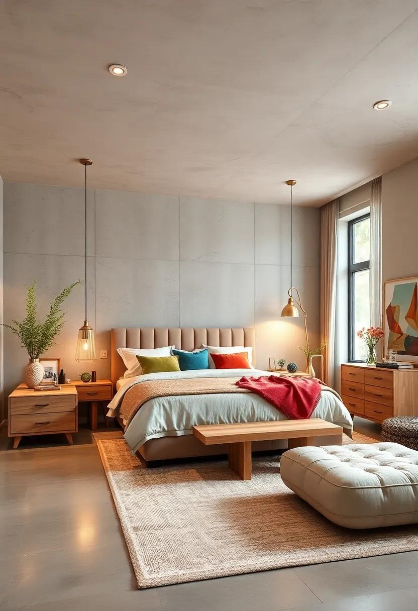 Warm and Inviting Suite: Wrap yourself in comfort with a cozy bedroom collection that combines soft fabrics and warm hues, perfect for creating a space you’ll never want to leave