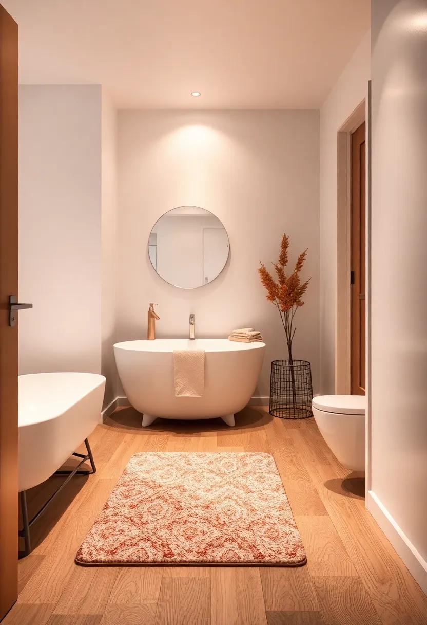 Functional Bath mat: A non-slip bath mat not only enhances safety but also adds a cozy element underfoot