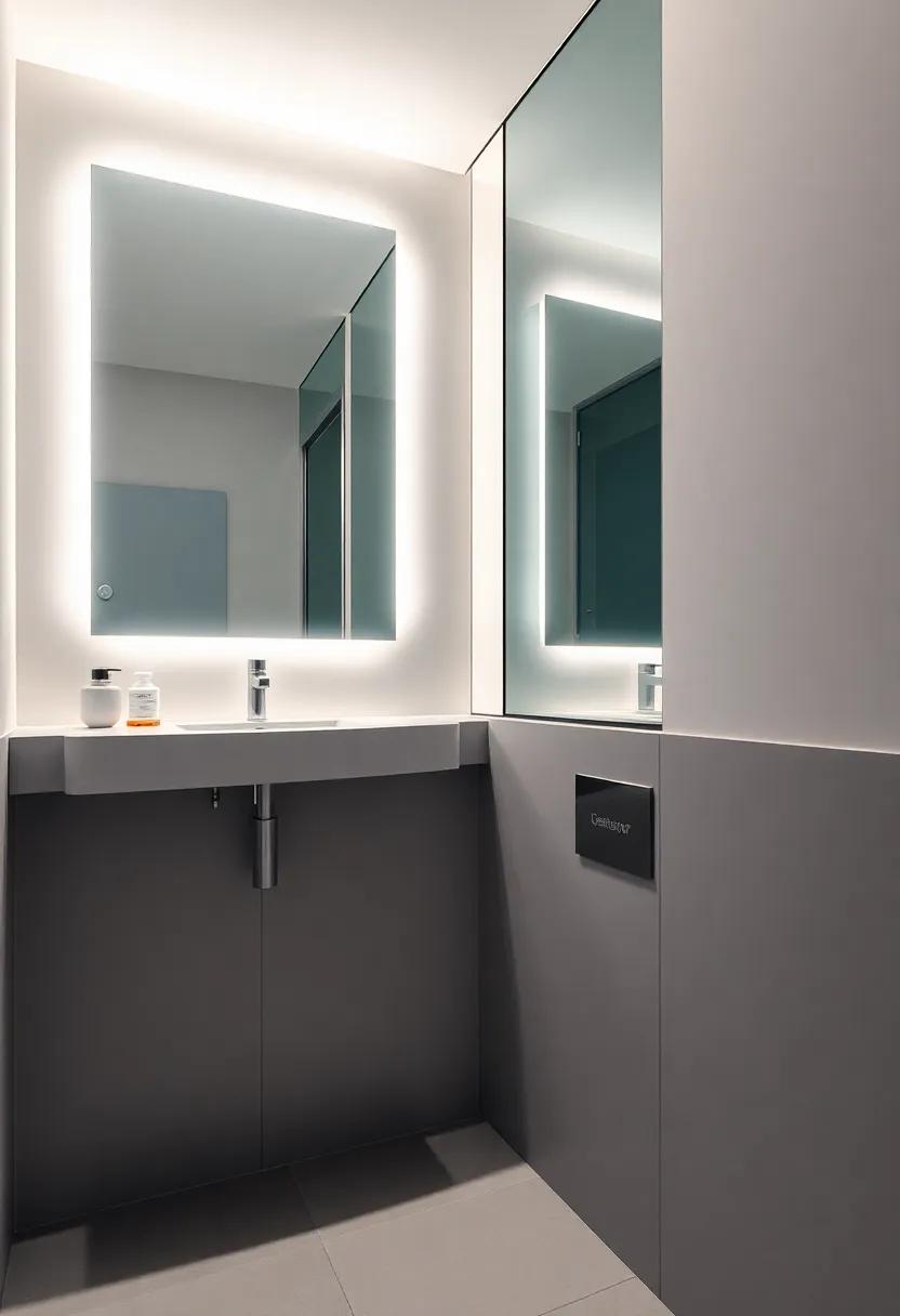 Backlit Mirrors: Explore the practicality and elegance of backlit mirrors for added brightness and a contemporary look