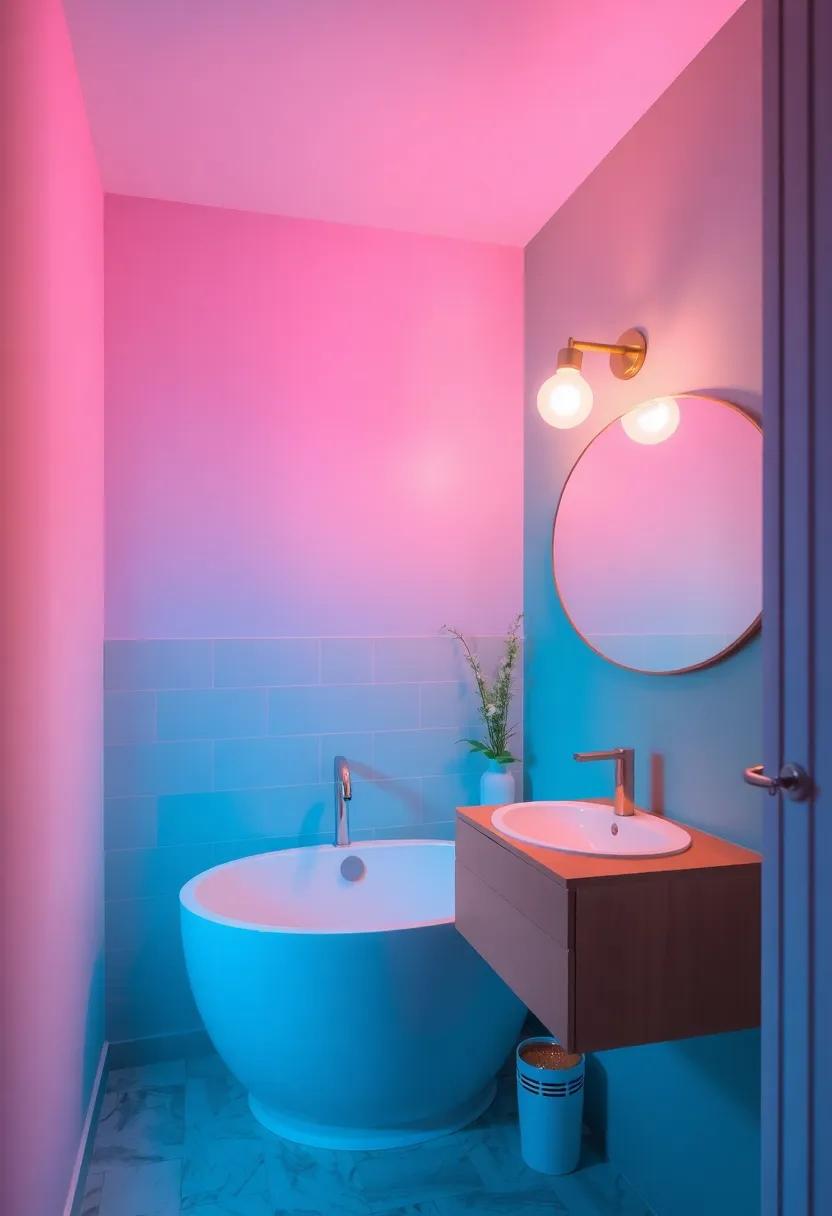 Colorful Accents: Select light fixtures in vibrant colors to inject personality and life into your bathroom décor