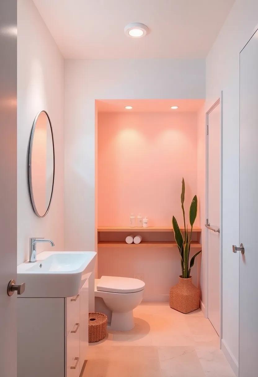 Soft Coral Glow: Implement coral-hued light fixtures that provide a soft and relaxing ambiance, reminiscent of a tropical getaway