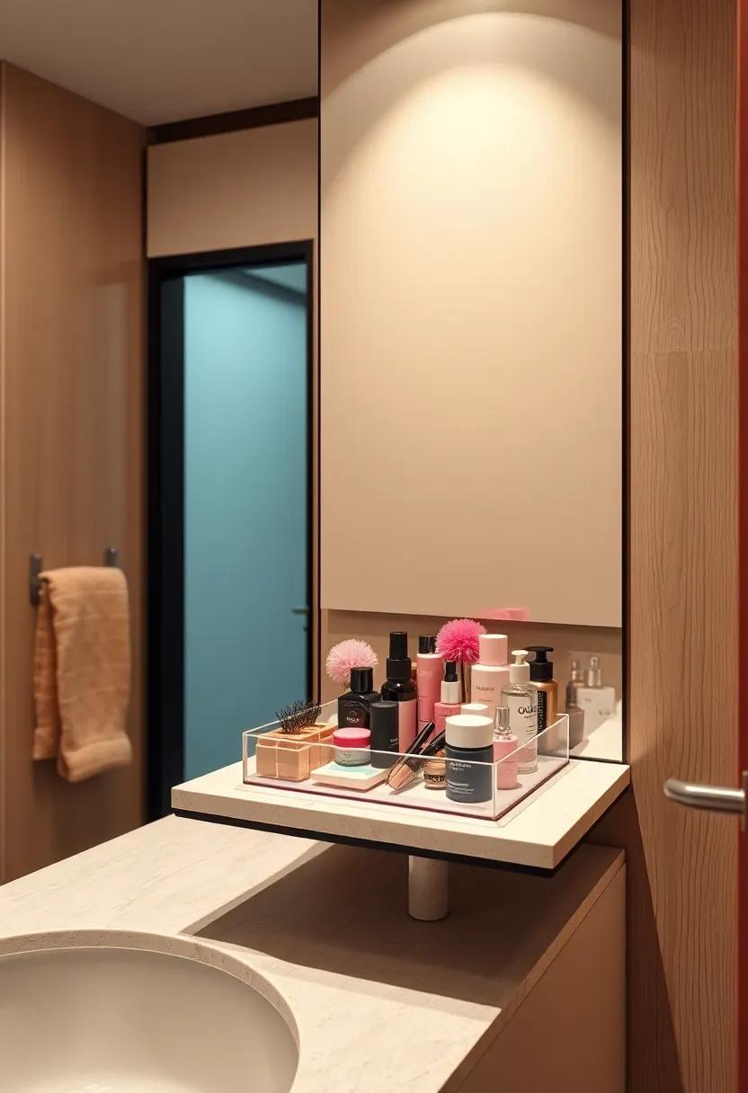 Portable beauty Organizer: A chic, portable organizer helps streamline your makeup and skincare, leaving surfaces clutter-free