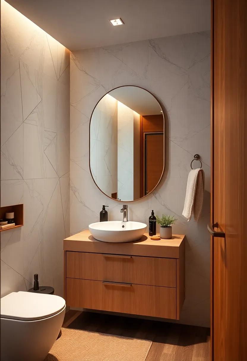 Statement Mirror: A unique mirror can serve as an eye-catching focal point while making the space appear larger and brighter