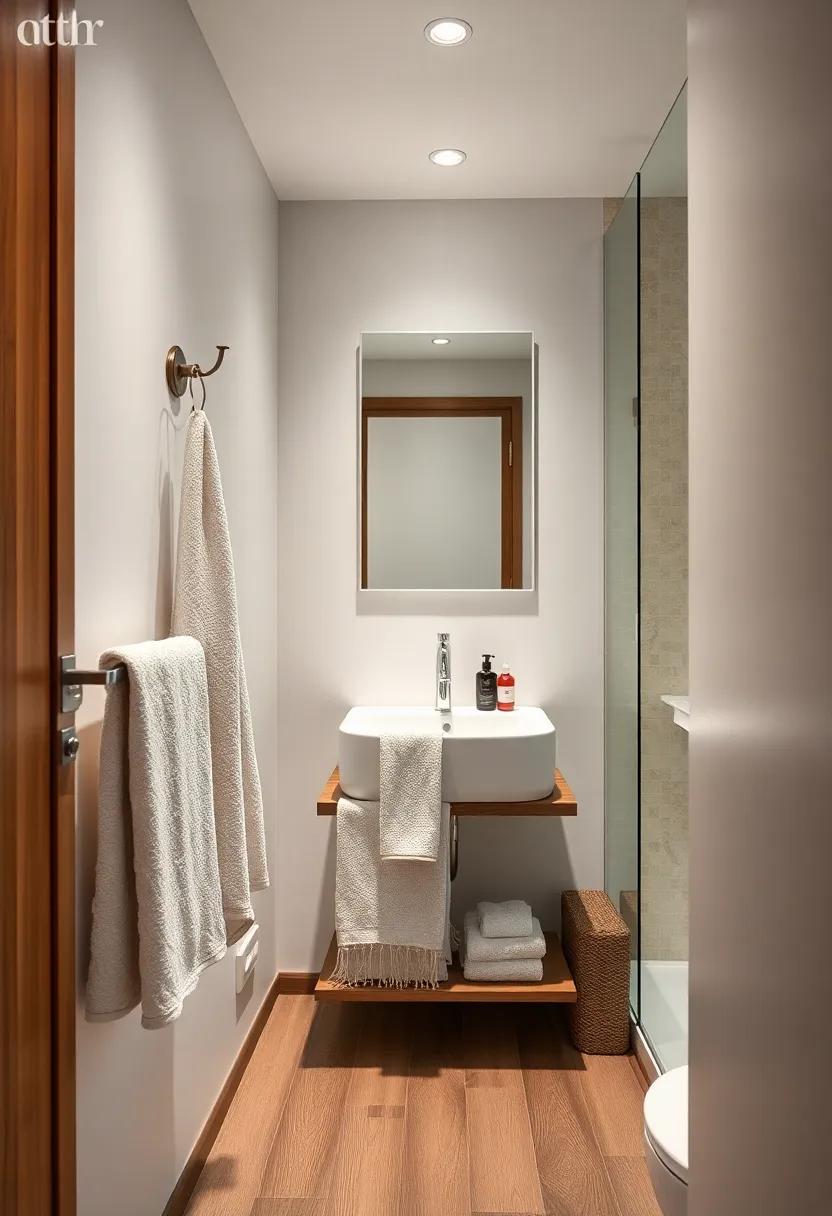 Towels Rack or Hooks: Stylish towel racks or hooks ensure your beautiful towels are easily accessible while enhancing your décor