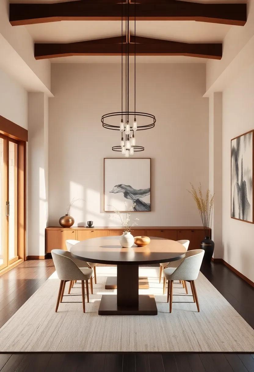 Embrace Serenity with Soft Color Palettes in asian-Inspired Dining Rooms