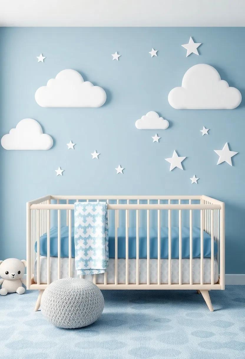 Whimsical Cloud and star Motifs for Dreamy Decor