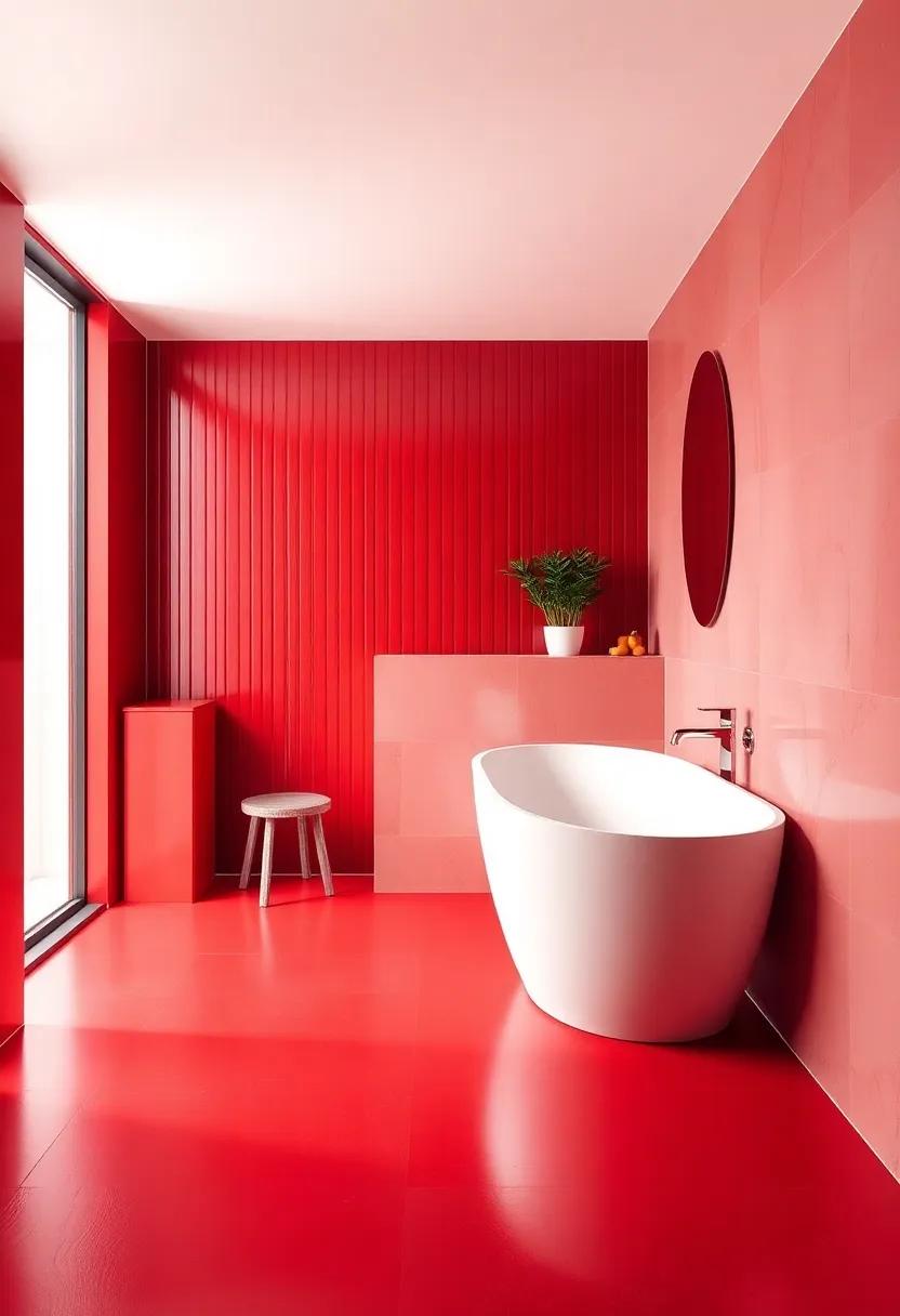 Bold Red Flooring Options That redefine Bathroom Comfort and style