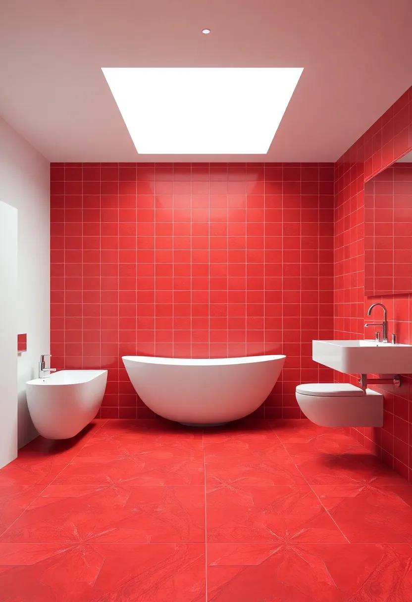 Captivating Red Tiles for a Striking Floor Design That Commands Attention