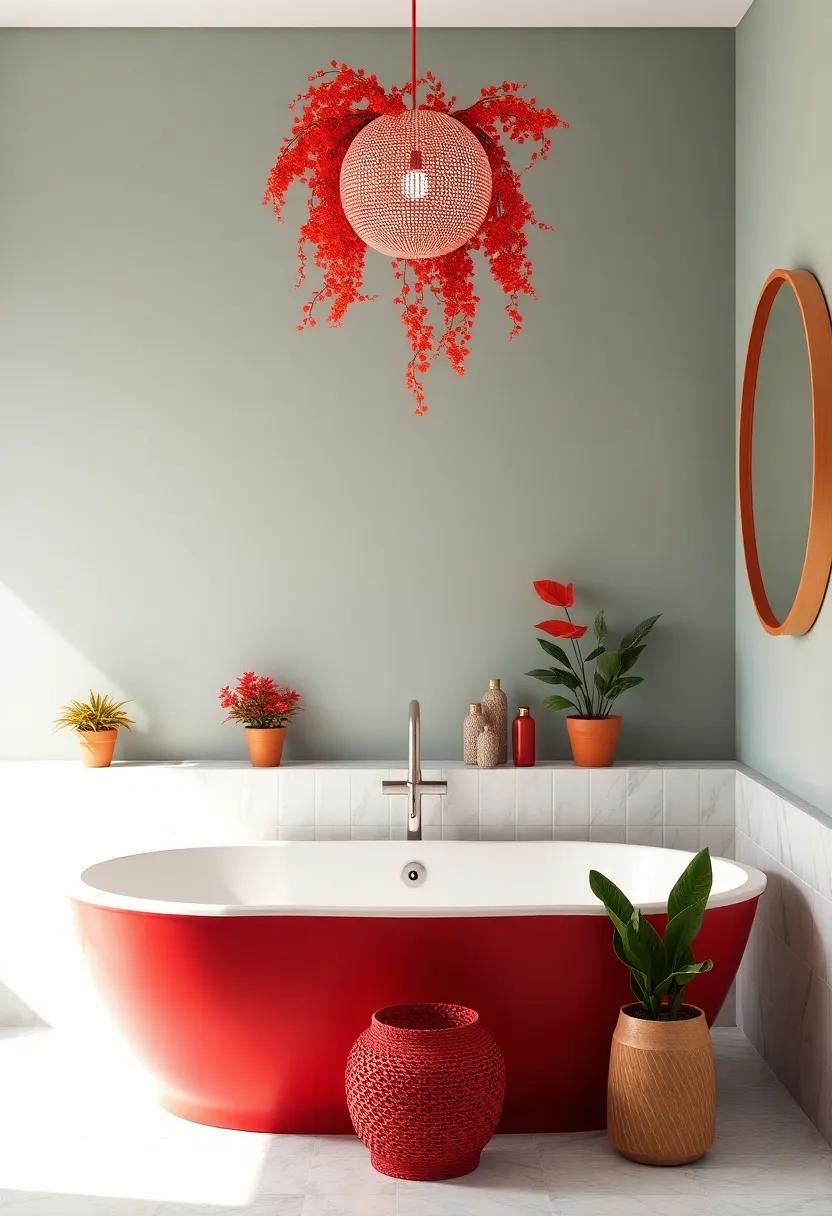 Charming Red Plants That Bring Life and Warmth to Your Bathroom