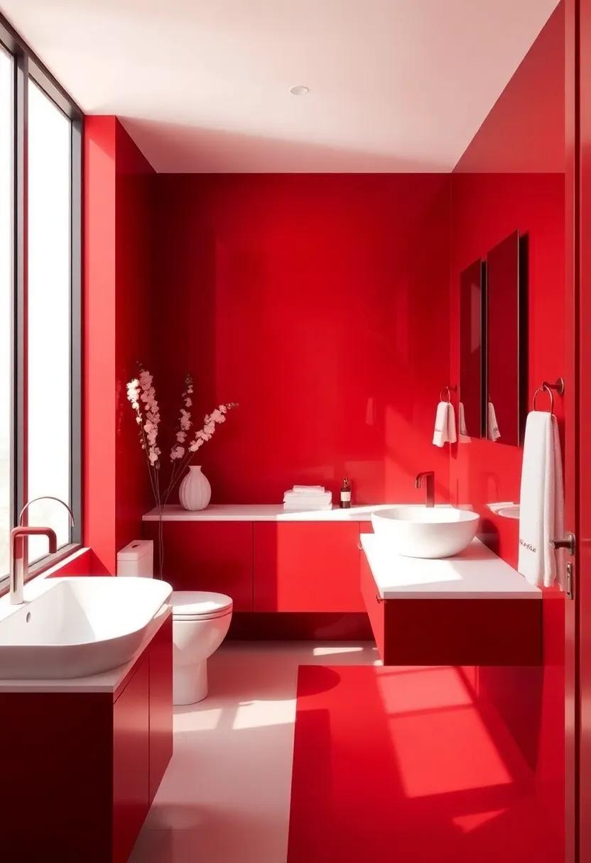 Sophisticated Red Vanity Ideas That Marry Style and Functionality