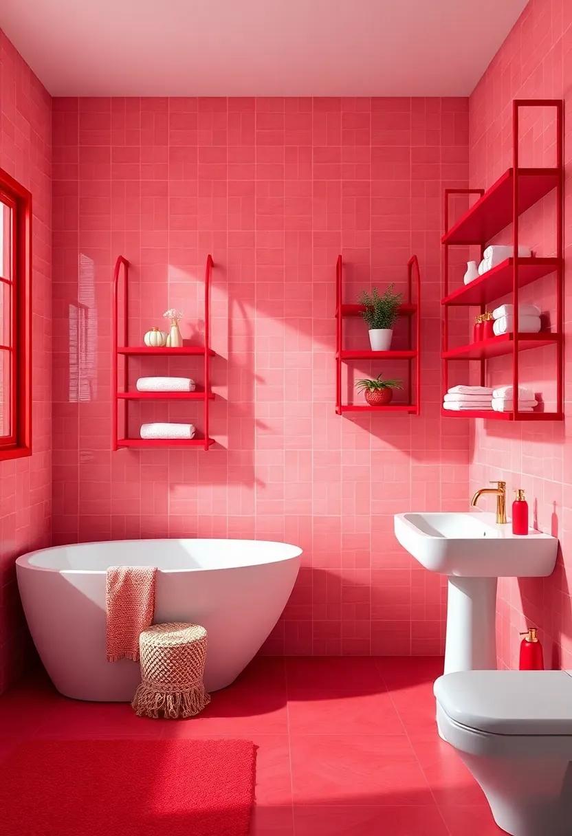 Stylish Red Shelving solutions for an Organized and Inviting Look