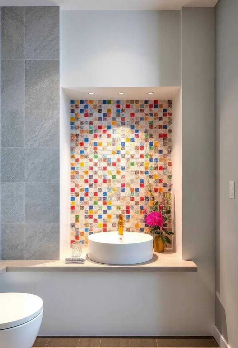 Artistic Mosaic Niche: Fill your‍ niche with colorful mosaic tiles ⁤that turn storage into a‍ statement piece, showcasing creativity while‌ serving a practical purpose